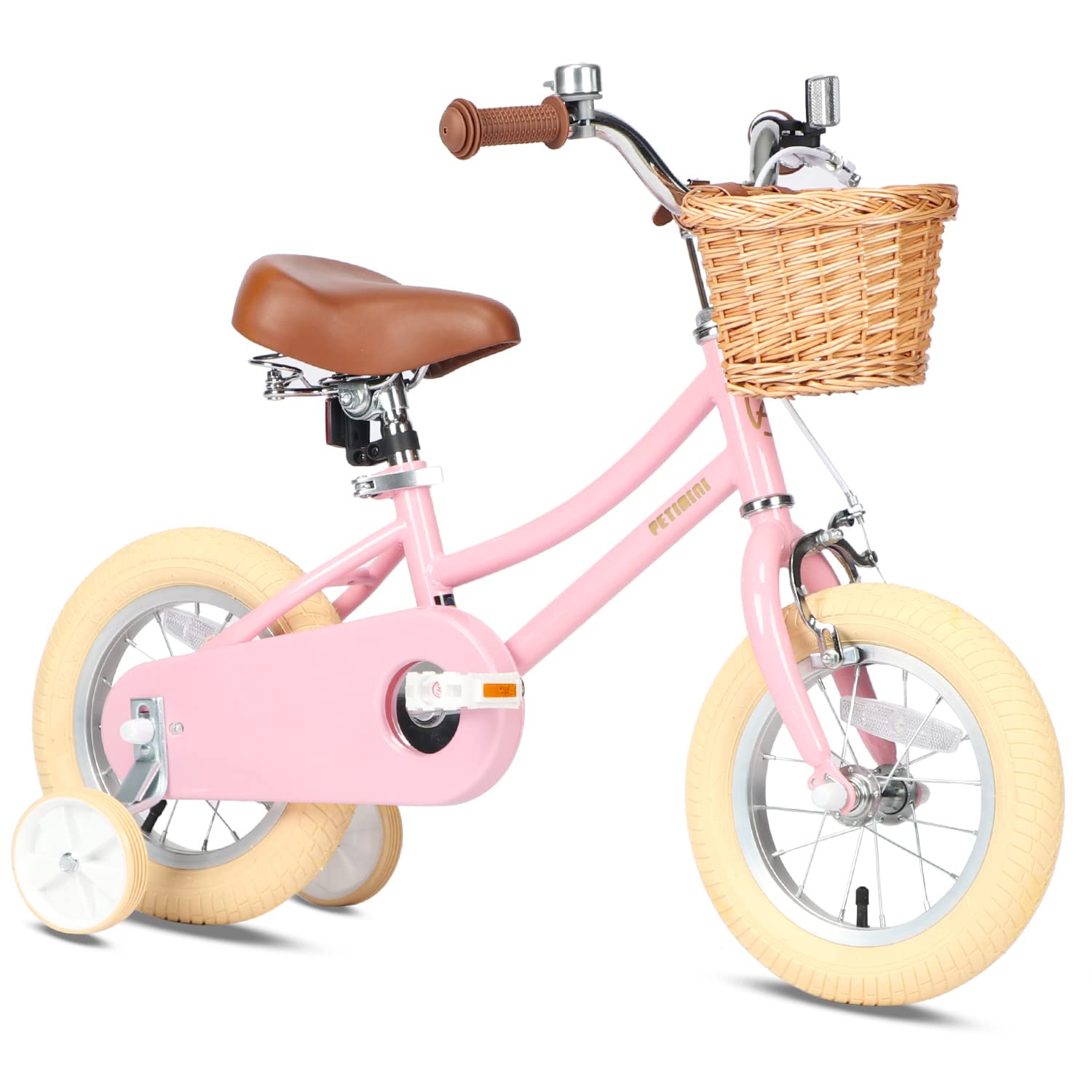 Petimini 14 Inch Little Kids Bike for Age 3 4 5 Years Old Girls Retro ...