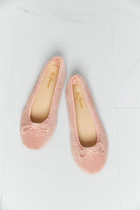 Forever Link Bow Detail Sherpa Flats