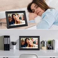 FRAMEO 10.1 Inch Smart WiFi Digital Photo Frame 1280x800 IPS LCD Touch Screen, Auto-Rotate Portrait and Landscape, Built in 32GB Memory, Share Moments Instantly via Frameo App from Anywhere