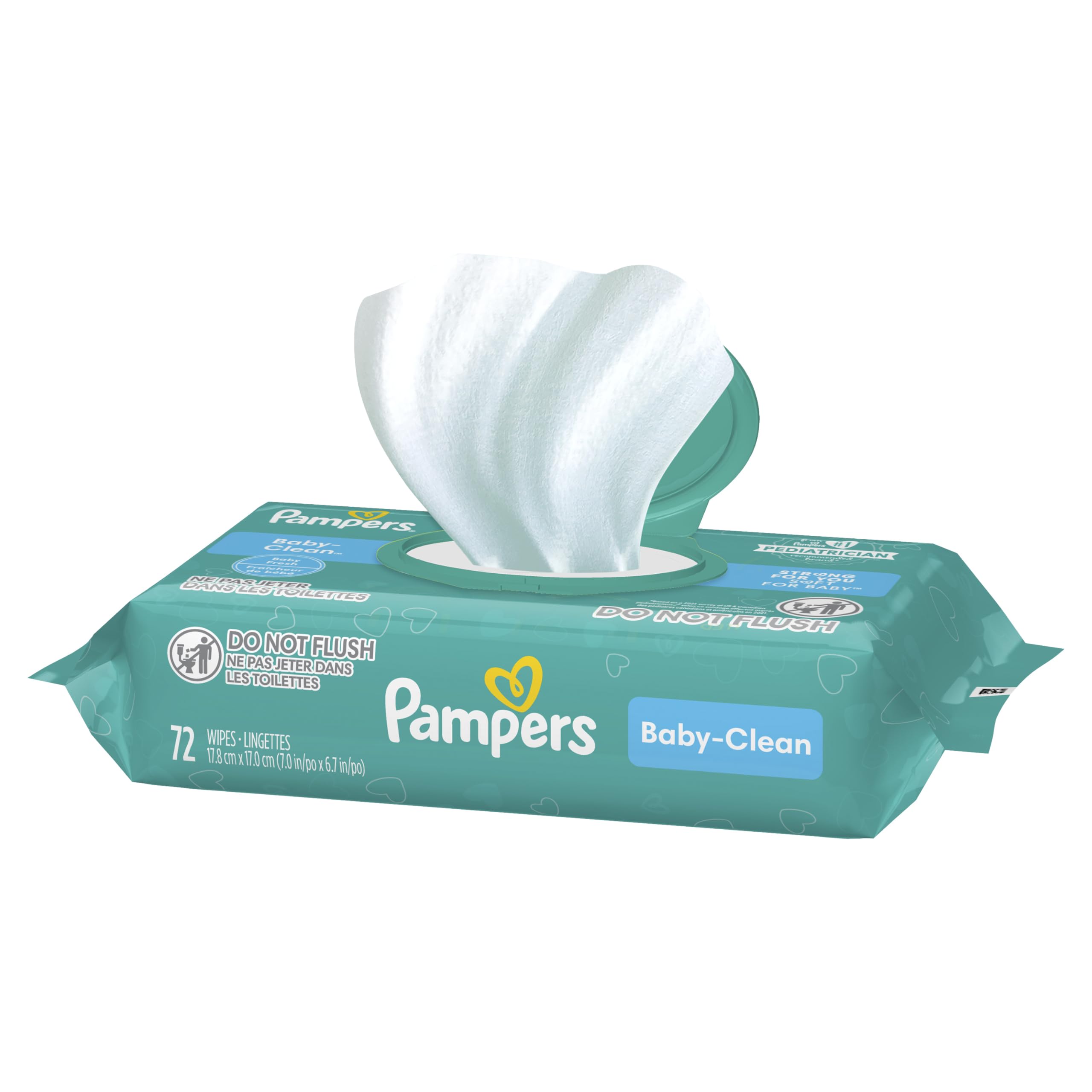 Pampers Baby Clean Wipes, Baby Fresh Scented - 72 Count