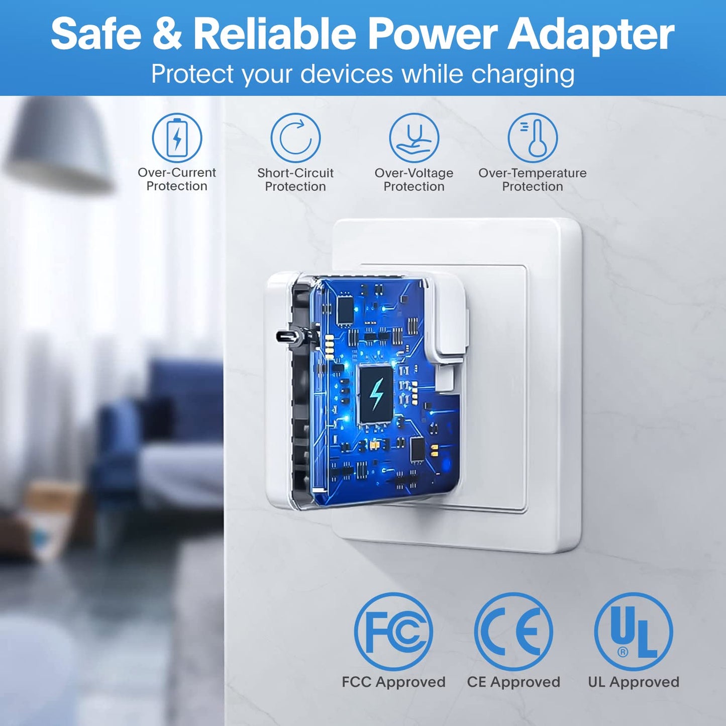 Mac Book Pro Charger - 118W USB C Charger Fast Charger for USB C Port MacBook pro/Air, ipad Pro, Samsung Galaxy and All USB C Device, Include Charge Cable（7.2ft/2.2m）