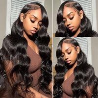 Body Wave Wig Lace Front Wigs Human Hair Wigs for Black Women 13x4 Glueless Lace Frontal Wigs Human Hair Lace Front Wigs Pre Plucked Bleached Knots 180% Density Natural Color Body Wave Wigs 26 Inch