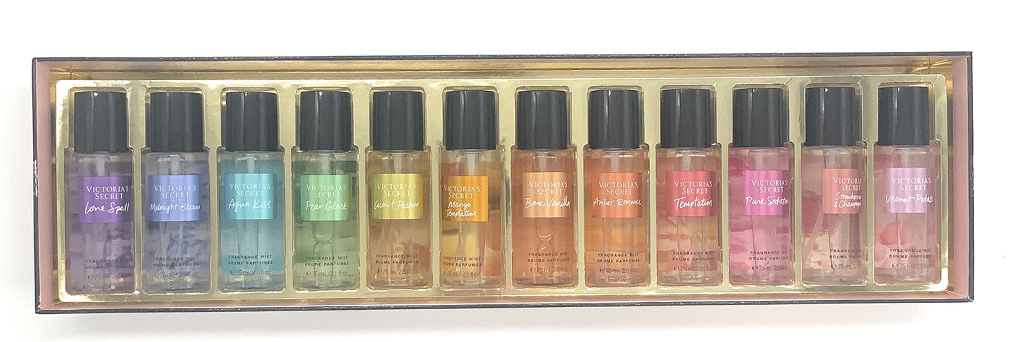 Victoria's Secret Ultimate Fragrance Exploration Body Mist Set , 0.21 Fl Oz (Pack of 12), Total - 2.5 Fl oz