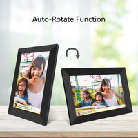 FRAMEO 10.1 Inch Smart WiFi Digital Photo Frame 1280x800 IPS LCD Touch Screen, Auto-Rotate Portrait and Landscape, Built in 32GB Memory, Share Moments Instantly via Frameo App from Anywhere