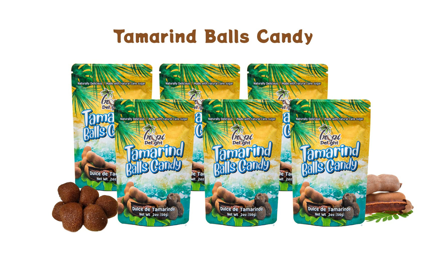 Tropi Delight Tamarind Ball Candy Jamaican Style Sweet and Sour