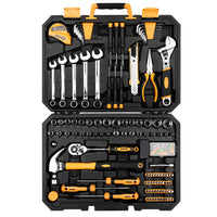 DEKOPRO 158 Piece Tool Set-General Household Hand Tool Kit,Auto Repair Tool Set, with Plastic Toolbox Storage Case