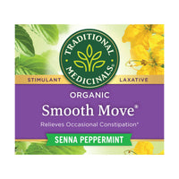 Traditional Medicinals Tea, Organic Smooth Move Peppermint, Relieves Occasional Constipation, Senna, 16 Tea Bags