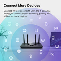 TP-Link AX1800 WiFi 6 Router (Archer AX21) – Dual Band Wireless Internet Router, Gigabit Router, Easy Mesh, Works with Alexa - A Certified for Humans Device
