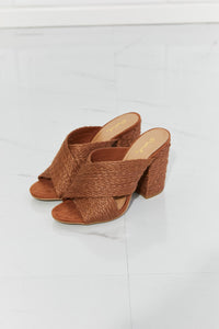 Qupid Pier Walk Jute Block Heel Slide