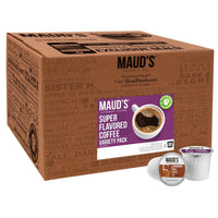 Mauds Super Flavored Coffee Variety Pack - 80ct Single Serve Pods with 16 Flavors of Medium Roast Arabica Coffee