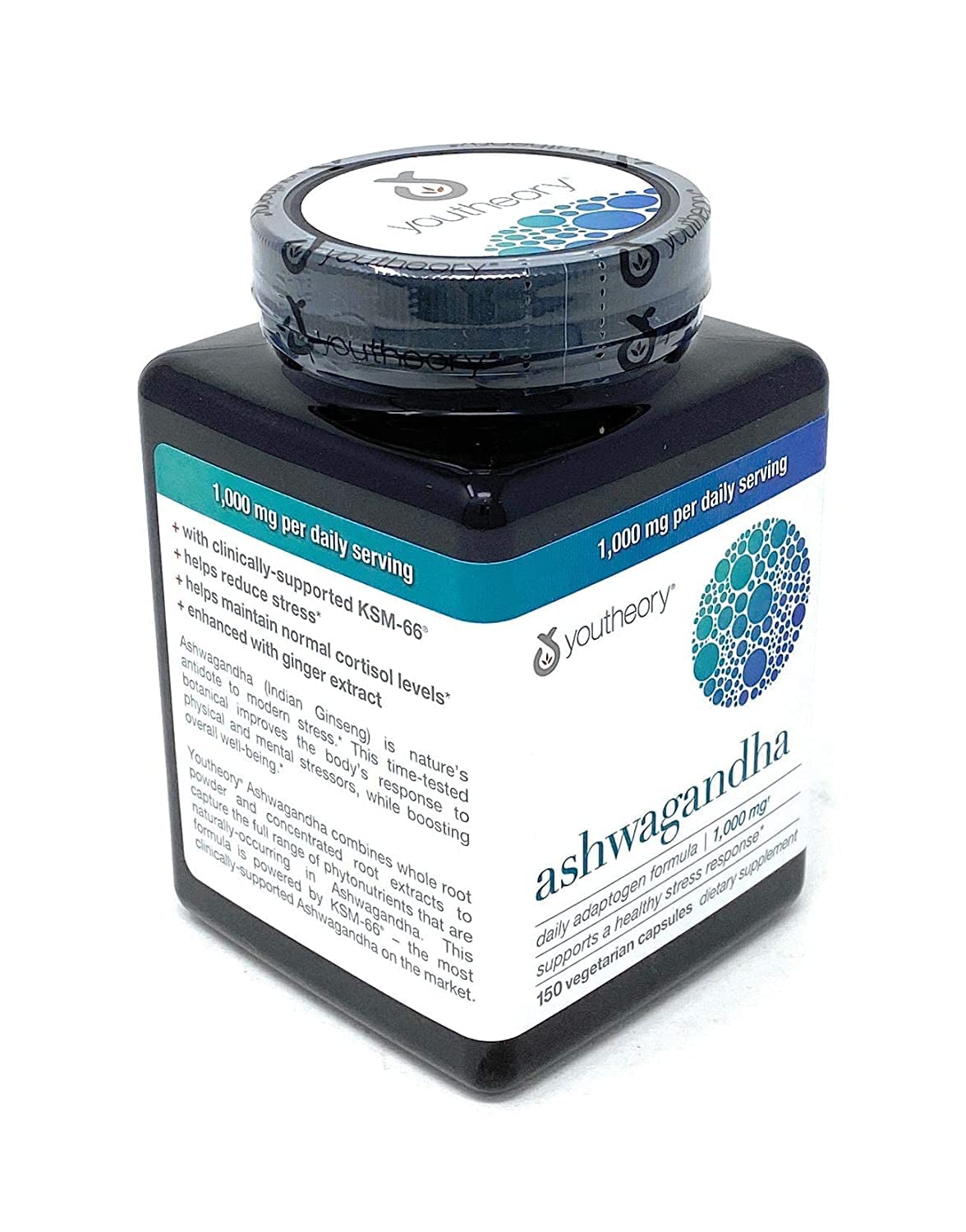 Organic KSM-66 Ashwagandha Vegetarian Supplements 150 Capsules, 1000mg per Daily Serving,Help Support A Healthy Stress Response