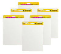 Post-it Super Sticky Easel Pad, 25 x 30 Inches, 30 Sheets/Pad, 6 Pads, Large White Premium Self Stick Flip Chart Paper, Super Sticking Power (559VAD6PK)