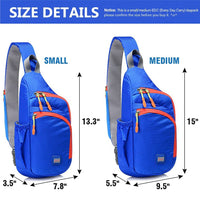 Peicees Small Sling Backpack Waterproof Unisex Shoulder Bag Chest Crossbody Daypack