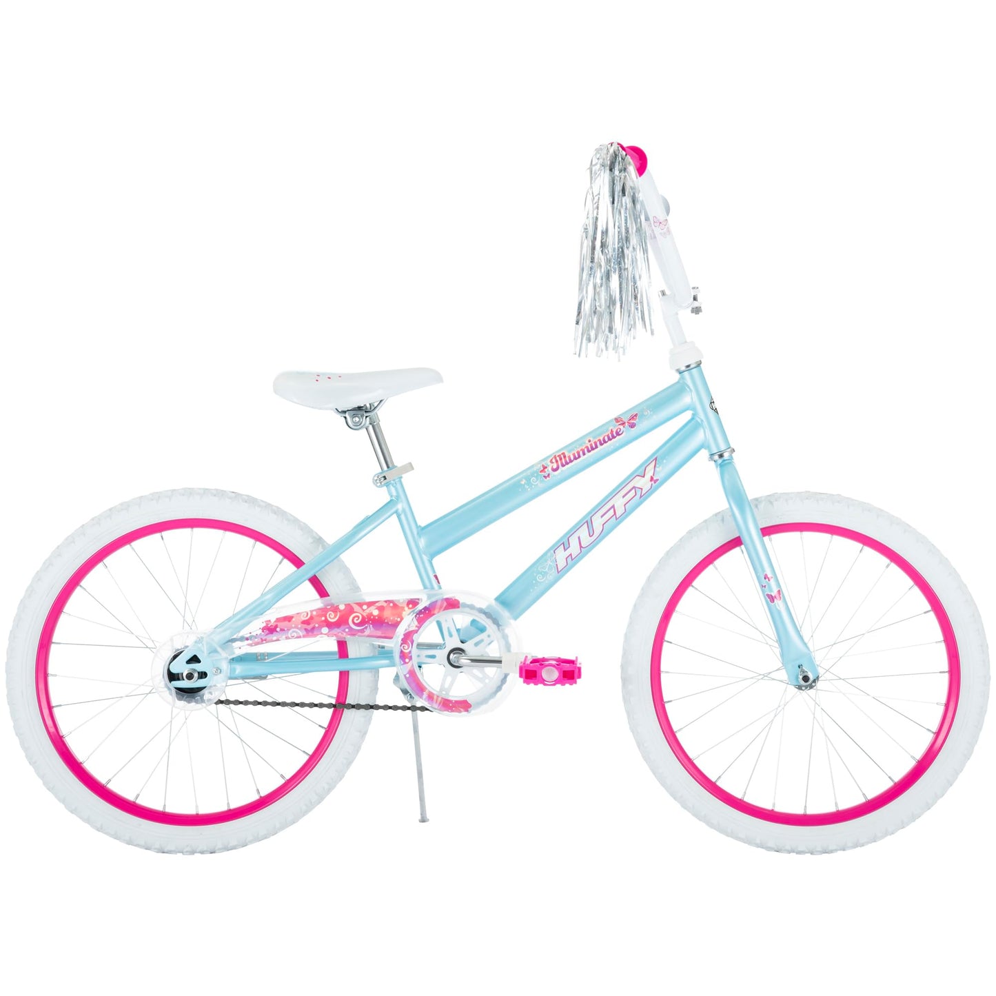 Huffy Illuminate 20” Girl’s Bike with Kickstand, Light Blue