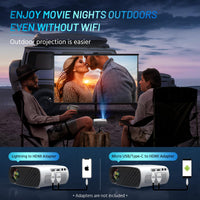 Mini Projector for iPhone, ELEPHAS 2023 Upgraded 1080P HD Projector, 8000L Portable Projector with Tripod and Carry Bag, Movie Projector Compatible with Android/iOS/Windows/TV Stick/HDMI/USB