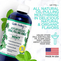 Dale Audrey Oil Pulling for Teeth and Gums | Made in USA Mint Flavored Organic Sesame Oil Pulling| Ayurvedic Oil Pulling Rinse to Whiten Your Teeth & Freshen Your Breath