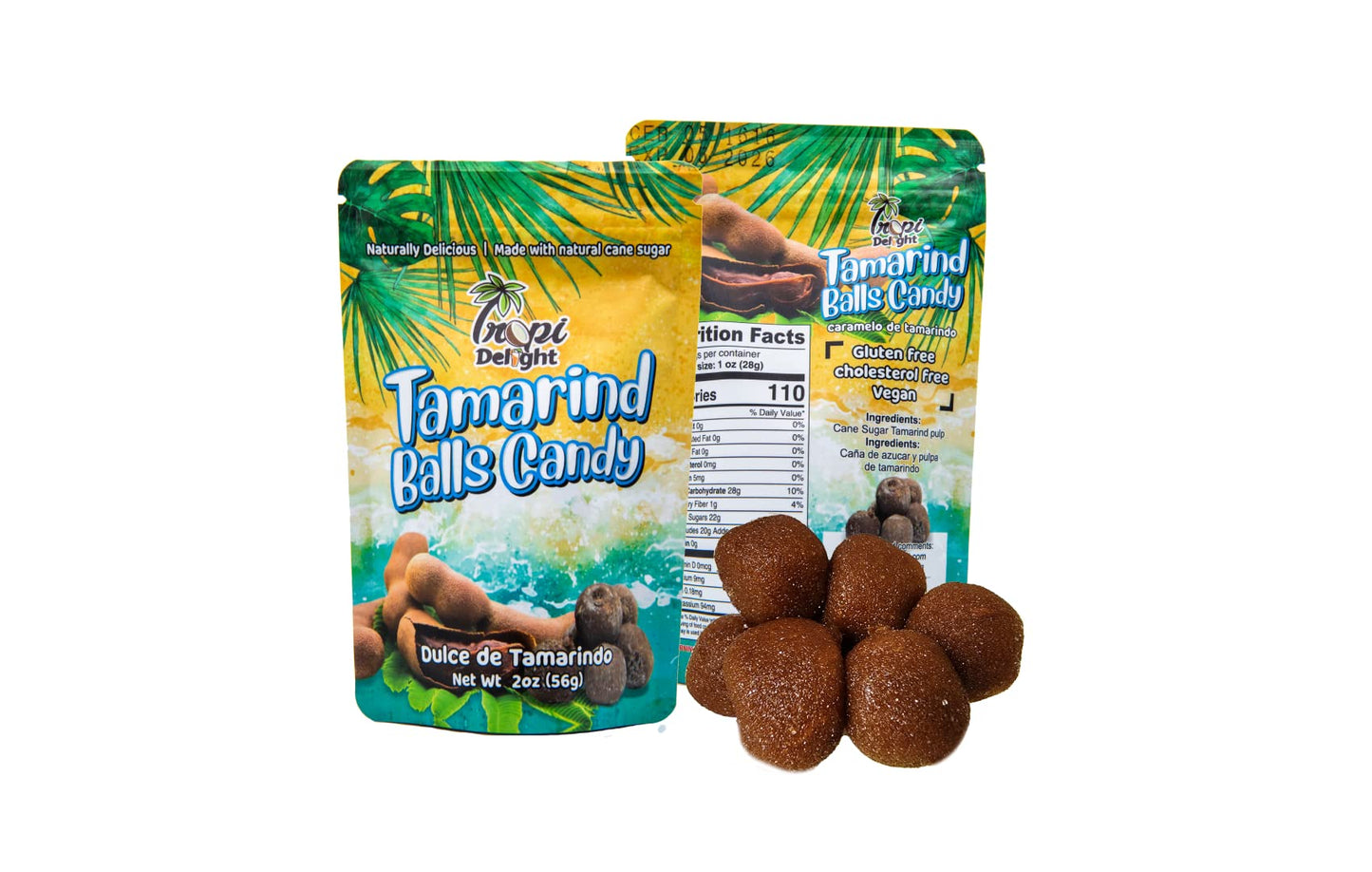 Tropi Delight Tamarind Ball Candy Jamaican Style Sweet and Sour