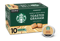 Starbucks Coffee Company Flavored Ground Coffee K-Cup Pods, Toasted Graham, Signature Collection, 100% Arabica Coffee, Recyclable K-Cup, 10 CT K-Cup Pods/Box (Pack of 2 Boxes),10 Count (Pack of 2)