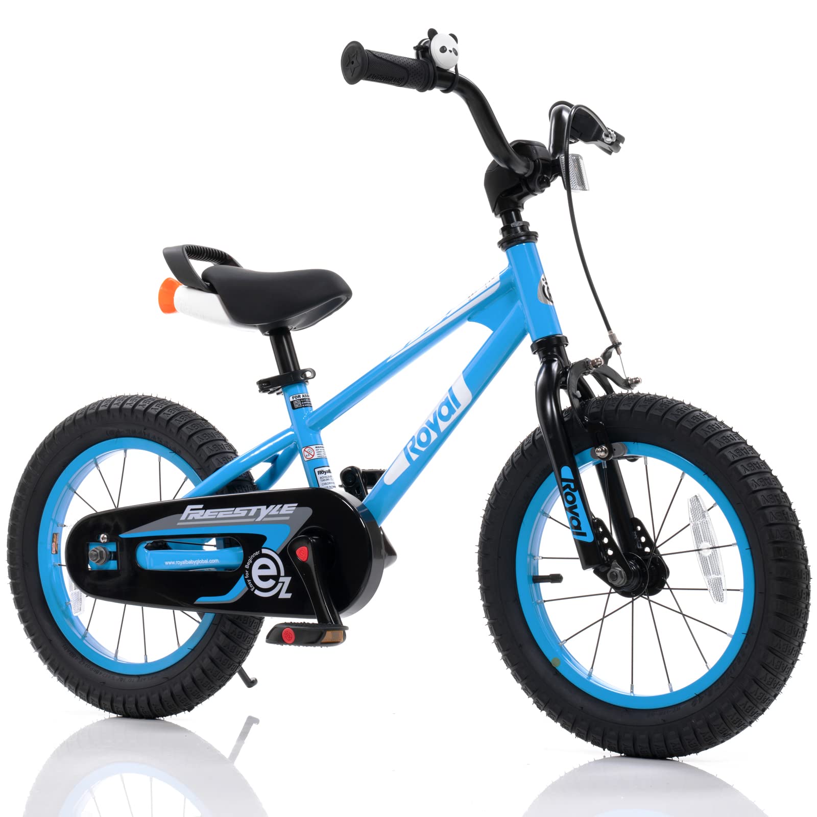 Royalbaby Freestyle EZ Kids Bike, Easy Learn Balancing to Biking, 16 Inch Balance & Pedal Bicycle, Instant Assembly Boys Girls Ages 4-7 Years, 16" Blue
