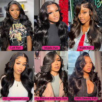 Rose Sister 13x6 Body Wave Lace Front Wigs Human Hair Pre Plucked 180% Density 13x6 HD Transparent Frontal Wigs Human Hair Body Wave Glueless Wigs Human Hair Lace Front Wigs for Women 26 Inch