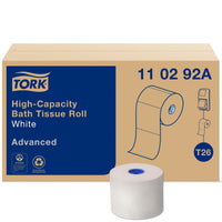 Tork High-Capacity Toilet Paper Roll White T26, Advanced, 2-Ply, 36 x 1000 sheets, 110292A