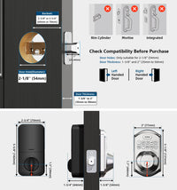 TEEHO TE002 Fingerprint Door Lock - Keyless Entry Door Lock with Keypad - Electronic Keypad Deadbolt Lock - Smart Locks for Front Door - Door Lock with Code - Easy Installation - Satin Nickel