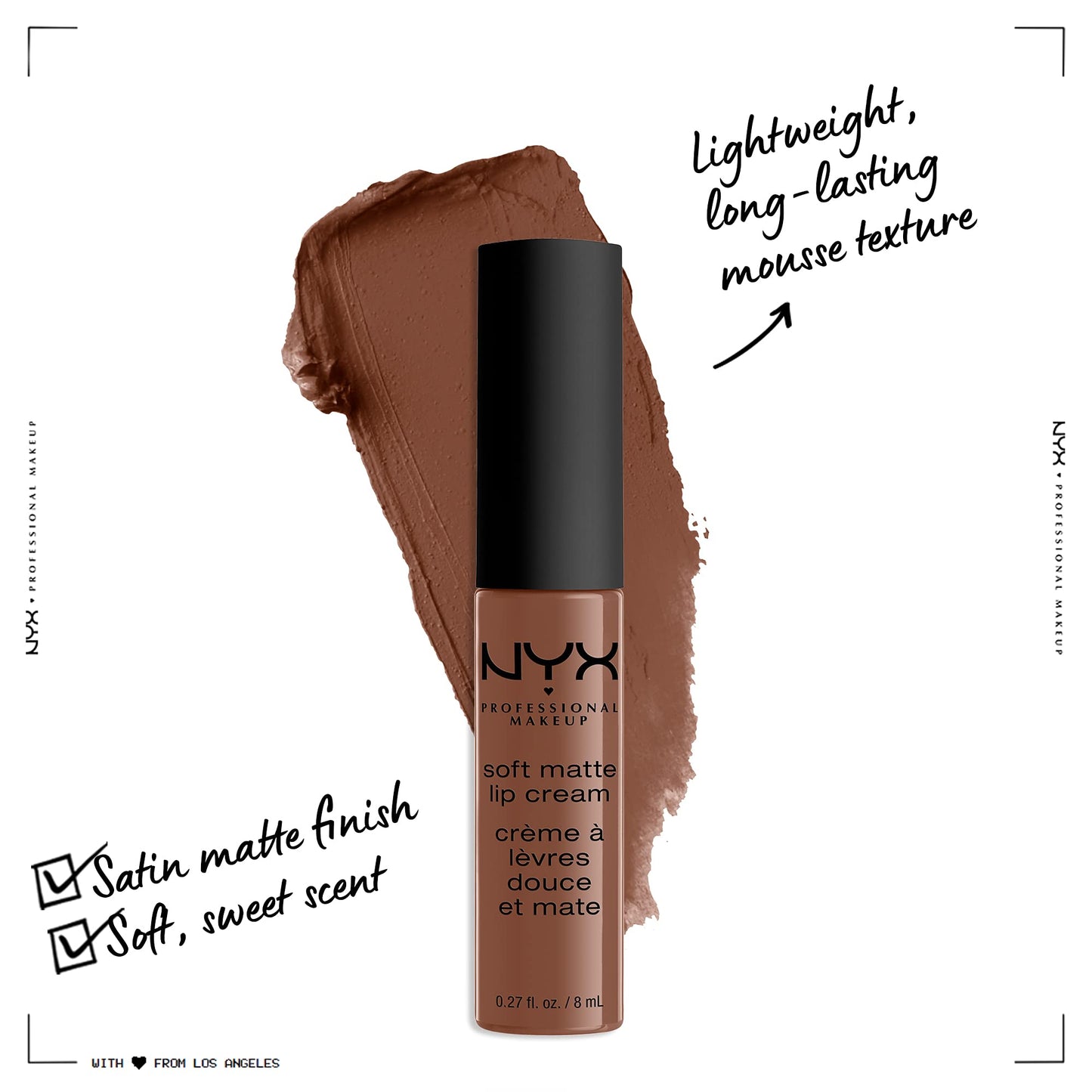 NYX PROFESSIONAL MAKEUP Soft Matte Lip Cream, Lightweight Liquid Lipstick - Berlin (Medium Warm Brown)