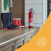 First Alert HOME1 Rechargeable Standard Home Fire Extinguisher UL Rated 1-A:10-B:C, Red