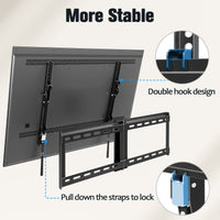 Mounting Dream UL Listed TV Mount for Most 37-75 Inch TV, Universal Tilt TV Wall Mount Fit 16", 18", 24" Stud with Loading Capacity 132lbs, Max Vesa 600 x 400mm, Low Profile Flat Wall Mount Bracket