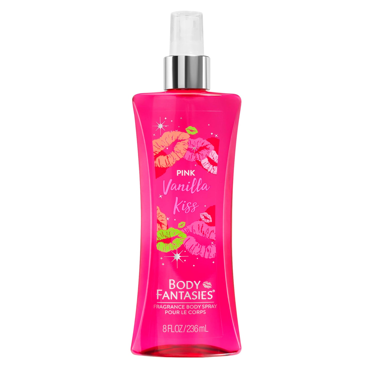 BODY FANTASIES SIGNATURE Fragrance Body Spray, Pink Vanilla Kiss Fantasy, 8 Fluid Ounce (BF44)