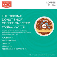 The Original Donut Shop Vanilla Latte, Single Serve Coffee K-Cup Pod, Flavored Coffee, 60 Count (6 Packs of 10)