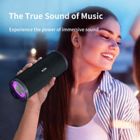 HEYSONG Portable Bluetooth Speaker, Wireless Outdoor Speakers, IPX7 Waterproof, 40H Playtime, TF Card, Loud Stereo Sound for Beach, Boat, Pool, Camping, Bike, Shower, Gifts for Men