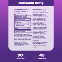 Natrol Melatonin 10mg, Dietary Supplement for Restful Sleep, 90 Strawberry-Flavored Gummies, 45 Day Supply