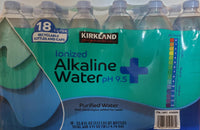 KIRKLAND SIGNATURE Alkaline Water, 33.8 Fl Oz (Pack of 18)