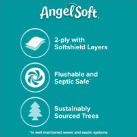 Angel Soft® Toilet Paper with Fresh Lavender Scented Tube, 12 Double Rolls = 24 Regular Rolls, 2-Ply Bath Tissue