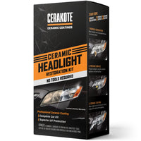 CERAKOTE® Ceramic Headlight Restoration Kit – Guaranteed To Last As Long As You Own Your Vehicle – Brings Headlights back to Like New Condition - 3 Easy Steps - No Power Tools Required