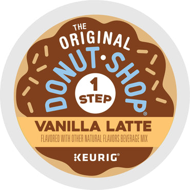 The Original Donut Shop Vanilla Latte, Single Serve Coffee K-Cup Pod, Flavored Coffee, 60 Count (6 Packs of 10)