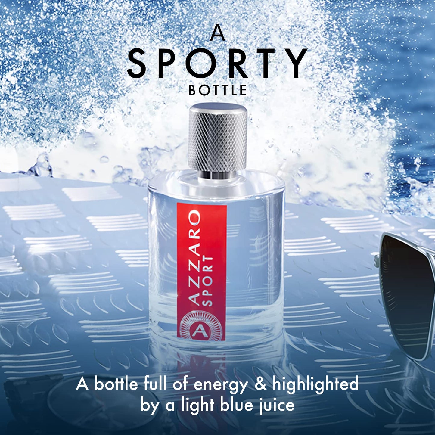 Azzaro Sport Eau de Toilette - Fresh & Clean Mens Cologne - Citrus, Aromatic & Woody Fragrance - Everyday Casual Wear - Energizing Scent - Luxury Perfumes for Men, 3.4 Fl Oz