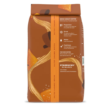 Starbucks Ground Coffee, Salted Caramel Mocha Naturally Flavored Coffee, 100% Arabica, Limited Edition, 6 Bags (11 Oz Each)