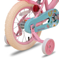 JOYSTAR Kids Bike Little Daisy 12 Inch Girls Bike with Training Wheels Doll Bike Seat Basket & Streamers Princess Kids Bicycle for Girls Toddler of 2-4 Years Toddler Girl Bikes Pink