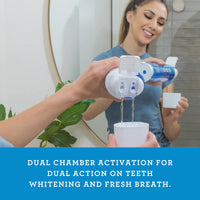 GuruNanda Dual Barrel Oxyburst Whitening Mouthwash- Alcohol & Fluoride Free and Express Whitening Strips for Whiter Teeth, Made of Natural Coconut Oil for Sensitive Teeth.