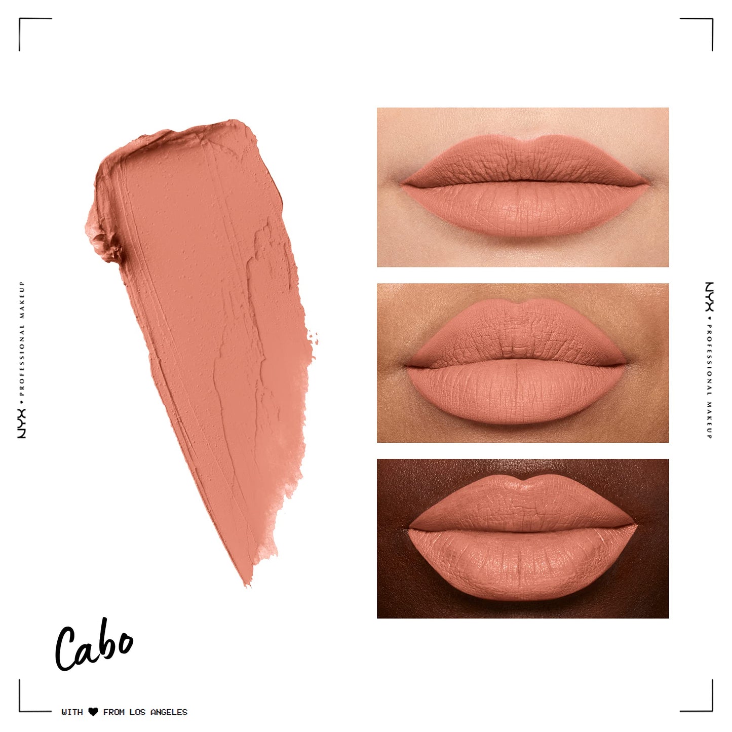 NYX PROFESSIONAL MAKEUP Soft Matte Lip Cream, Lightweight Liquid Lipstick - Cabo (Light Nude With Pink Undertone)