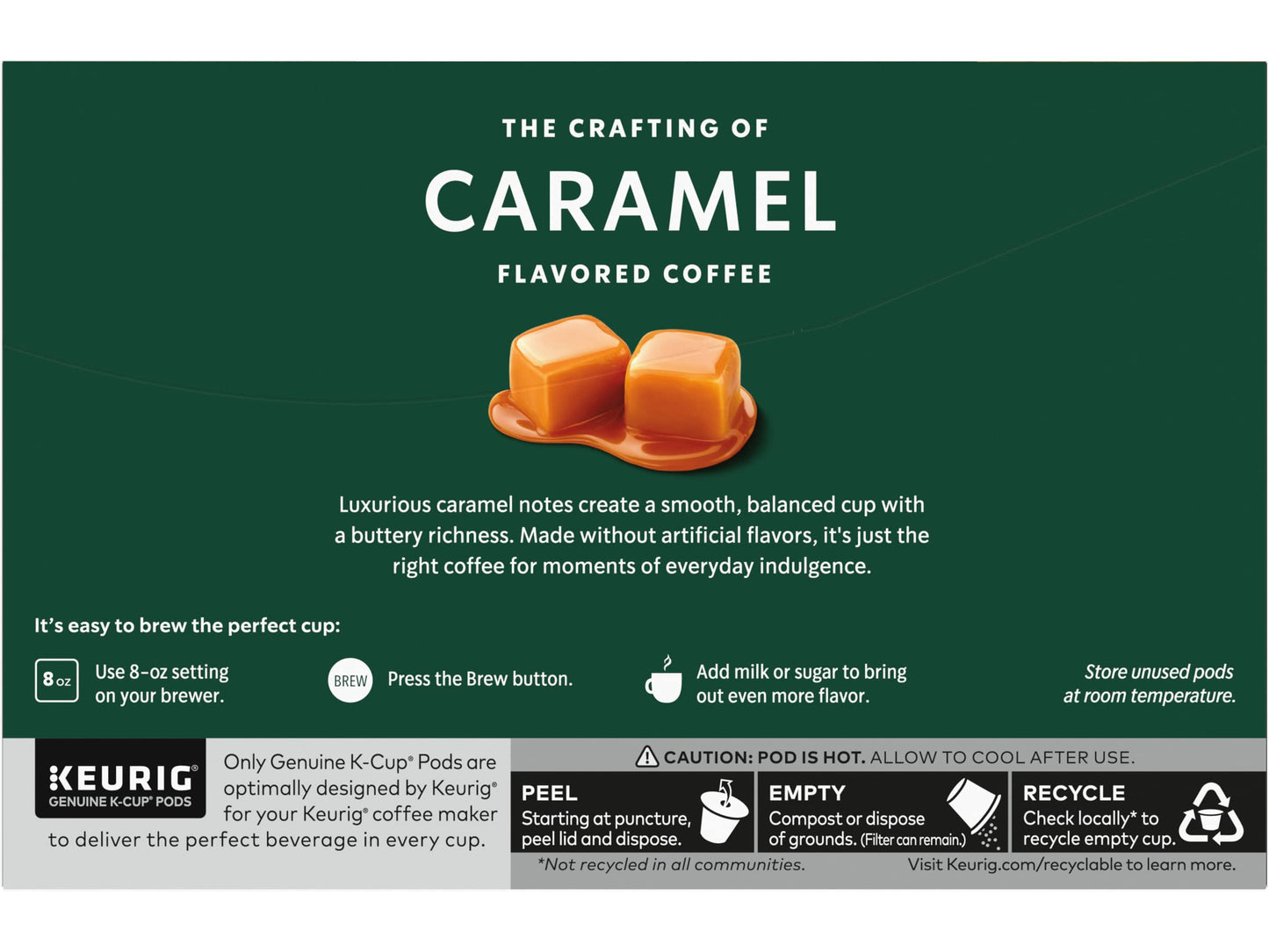 Starbucks Coffee Company Starbucks Flavored Coffee K-Cup Pods, Caramel, 10 CT