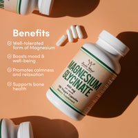 Magnesium Glycinate 400mg, 180 Capsules (Vegan Safe, Manufactured and Third Party Tested in The USA, Gluten Free, Non-GMO) High Absorption Magnesium by Double Wood Supplements