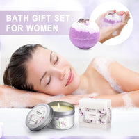 Birthday Gifts for Women Bath and Body Works Gifts Set Spa Gifts Baskets Bubble Bath Lavender Gifts for Mom,Her,Sister,Wife,Auntie Wine Tumbler Purple Womens Gifts