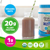 Orgain Organic Vegan Protein Powder + Oat Milk, Chocolate - 20g Plant Based Protein with Milk from Oats, Gluten Free, Dairy Free, Lactose Free, Soy Free, Low Sugar, Non GMO, Kosher - 1.05lb