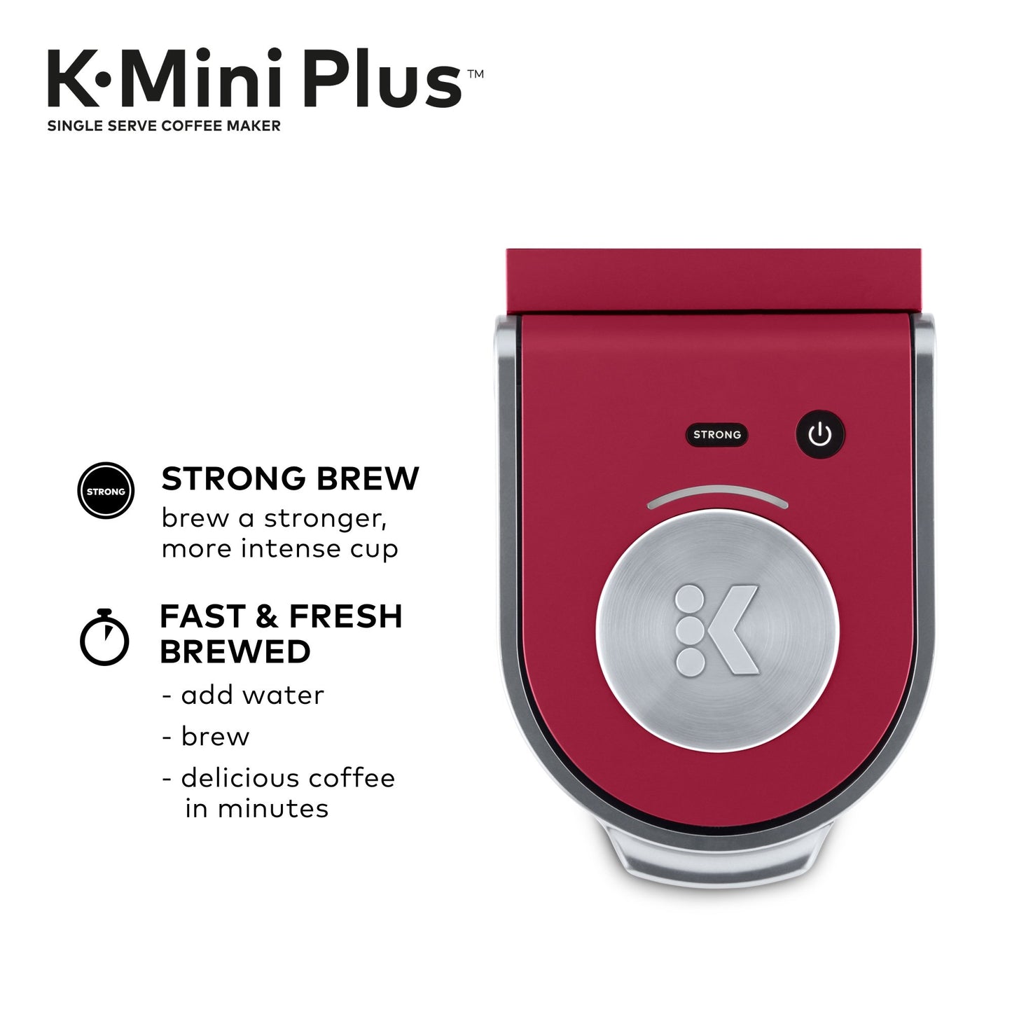 Keurig K-Mini Plus Single Serve K-Cup Pod Coffee Maker, Cardinal Red