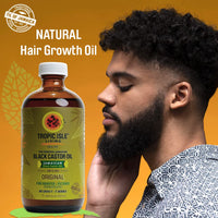 Jamaican Black Castor Oil 8oz | Rich in Vitamin E, Omega Fatty Acids & Minerals | For Hair Growth Oil, Skin Conditioning, Eyebrows & Eyelashes, Scalp and Nail Care|Grow, Strengthen, Moisture & Repair