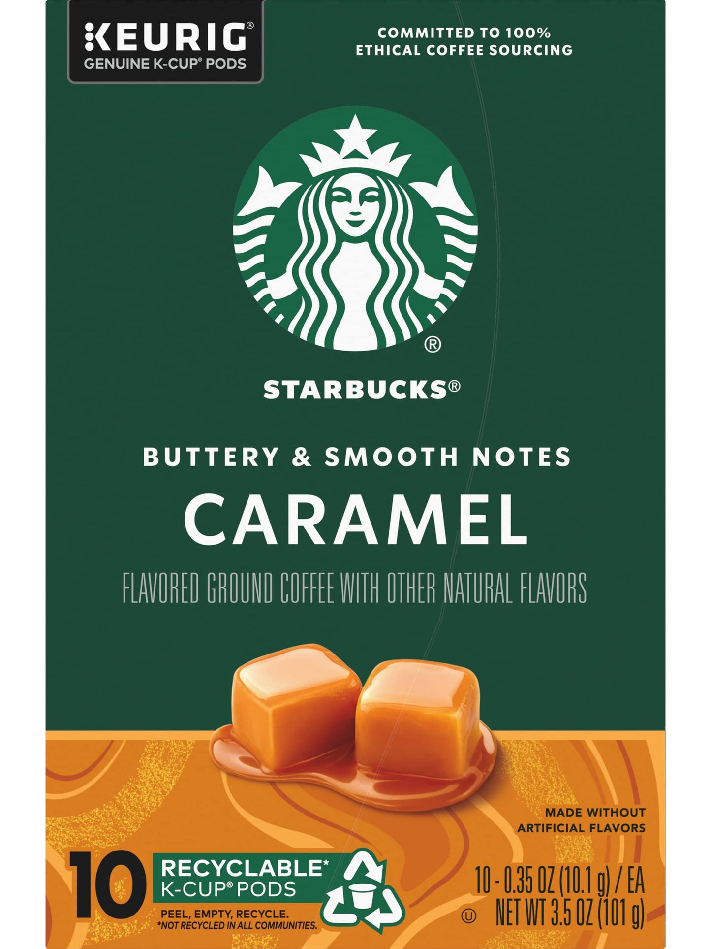 Starbucks Coffee Company Starbucks Flavored Coffee K-Cup Pods, Caramel, 10 CT