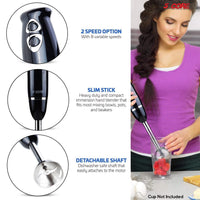 5 Core Handheld Blender, Electric Hand Blender 8-Speed 500W, Immersion Hand Held Blender Stick with Food Grade Stainless Steel Blades for Perfect for Smoothies, Puree Baby Food & Soup